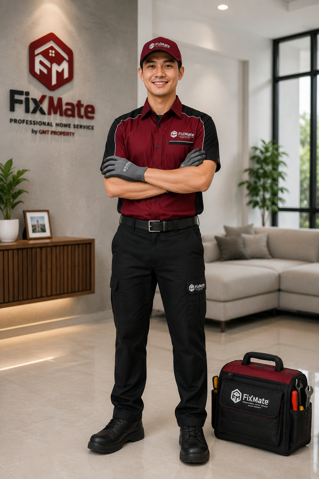 Teknisi FixMate di ruang customer